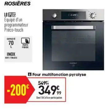 Conforama Four multifonction pyrolyse offre