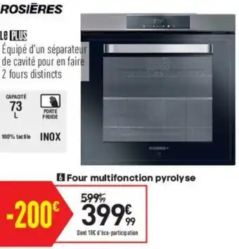 Conforama Four multifonction pyrolyse offre