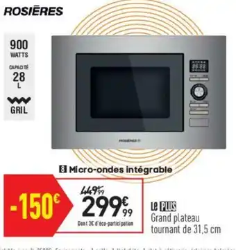 Conforama Micro-ondes intégrable offre