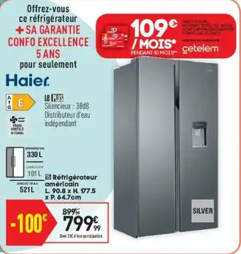 Conforama Réfrigérateur américain offre