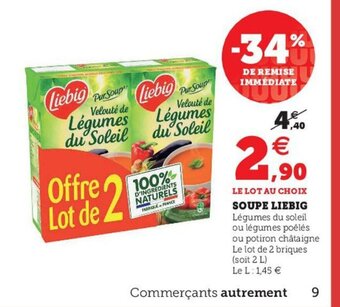 Super U Soupe Liebig offre