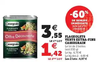 Super U Flageolets vert Extra-Fins Cassegrain offre