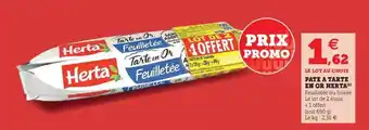 Super U Pate a Tarte en or Herta offre