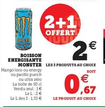Super U Boisson Energisante Monster offre