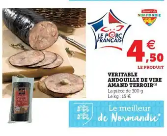 Super U Veritables Andouille de Vire Amand Terroir offre