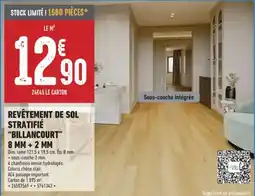 Brico Cash Revêtement de sol stratifié "billancourt" 8 mm + 2 mm offre