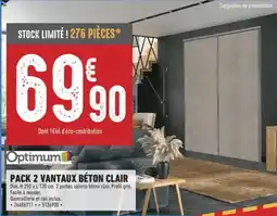 Brico Cash OPTIMUM Pack 2 vantaux béton clair offre