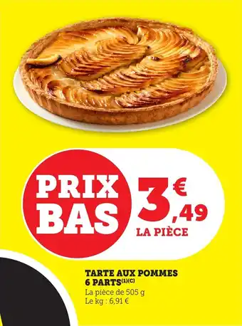 Bi1 Tarte aux pommes 6 parts offre