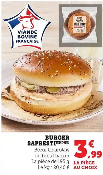 Bi1 Burger sapresti offre