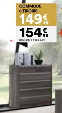 BUT Collection noche commode 6 tiroirs offre