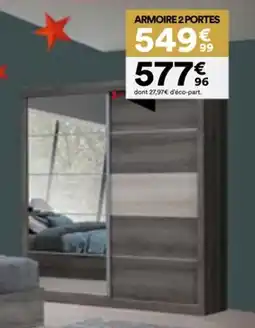 BUT Armoire 2 portes coulissantes 1 miroir offre