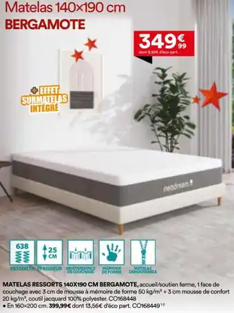 BUT Matelas ressorts bergamote offre