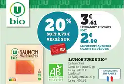 Bi1 U BIO Saumon fume offre