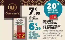Bi1 U SAVEURS Magret de canard du sud ouest offre