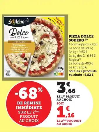 Bi1 SODEBO Pizza dolce offre