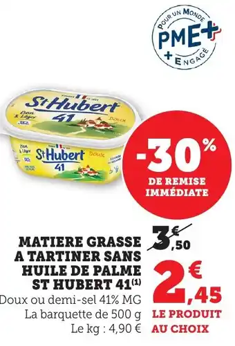 Bi1 ST HUBERT 41 Matiere grasse a tartiner sans huile de palme offre