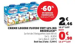 Bi1 BRIDELICE Creme legere fluide uht 12% mg offre