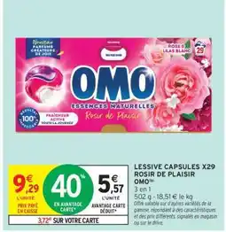 Intermarché LESSIVE CAPSULES X29 ROSIR DE PLAISIR OMO offre