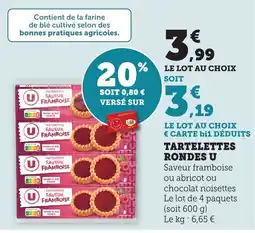Bi1 U Tartelettes rondes offre