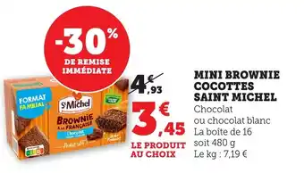 Bi1 SAINT MICHEL Mini brownie cocottes offre