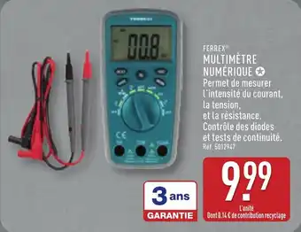 ALDI Ferrex multimètre numérique offre