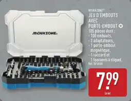 ALDI Workzone jeu d'embouts avec porte-embout offre