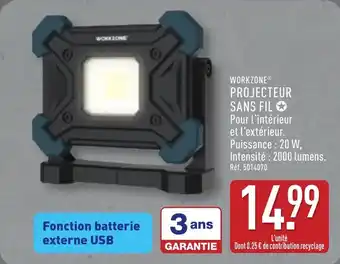 ALDI Workzone projecteur sans fil offre