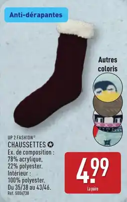 ALDI Up 2 fashion chaussettes offre