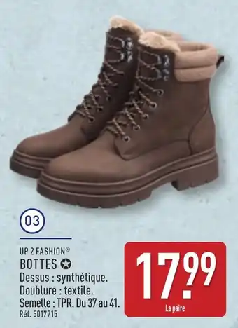 ALDI Up 2 fashion bottes offre