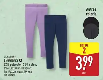 ALDI Lily & dan leggings offre
