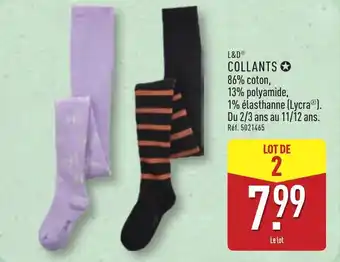 ALDI L&d collants offre