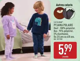 ALDI Lily & dan pyjama polaire offre