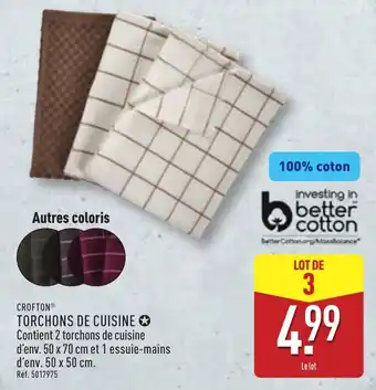 ALDI Crofton torchons de cuisine offre