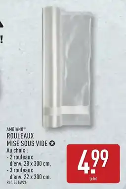 ALDI Ambiano rouleaux mise sous vide offre