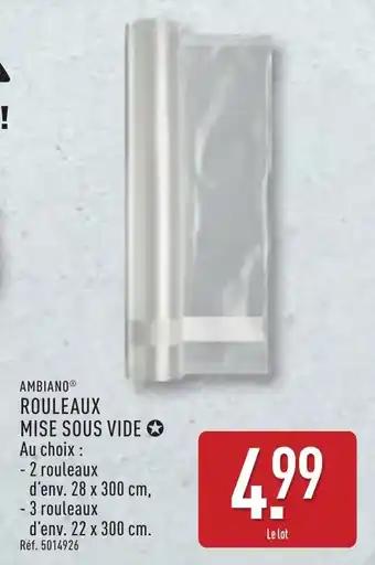 ALDI Ambiano rouleaux mise sous vide offre