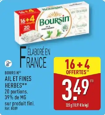 ALDI Boursin ail et fines herbes offre