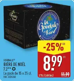 ALDI Goudale bière de noël offre