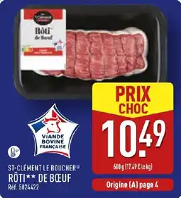 ALDI St-clément le boucher rôti de bœuf offre
