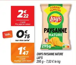 Netto Chips paysanne nature lay's offre