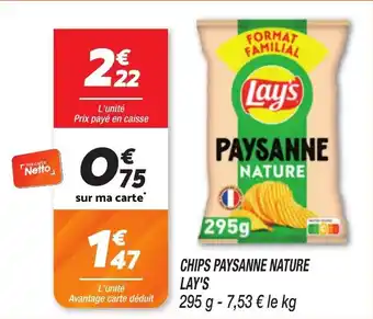 Netto Chips paysanne nature lay's offre