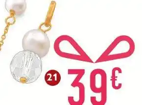 E.Leclerc Pendentif oxyde de zirconium et perle synthétique offre