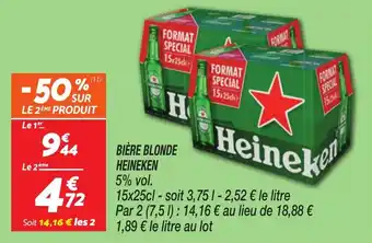 Bière blonde heineken