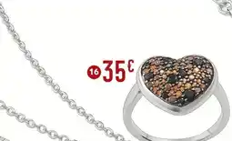 E.Leclerc Bague en argent rhodié et oxydes de zirconium offre