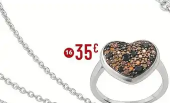 E.Leclerc Bague en argent rhodié et oxydes de zirconium offre