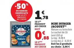 Bi1 JACQUET Mini burger offre