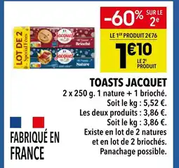 Supeco Jacquet toasts offre