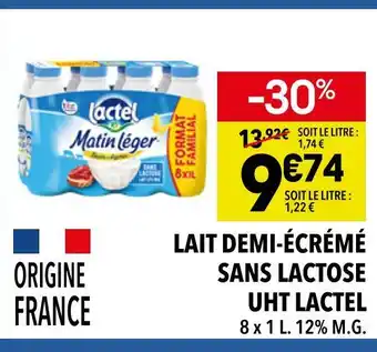 Lactel lait demi-écrémé sans lactose