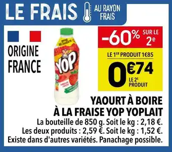 Supeco Yoplait yaourt à boire à la fraise yop offre
