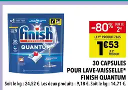 Supeco Finish quantum 30 capsules pour lave-vaisselle offre