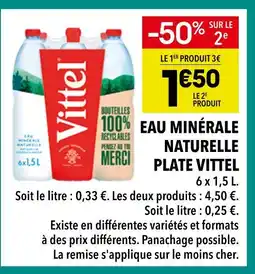 Supeco Vittel eau minérale naturelle plate offre